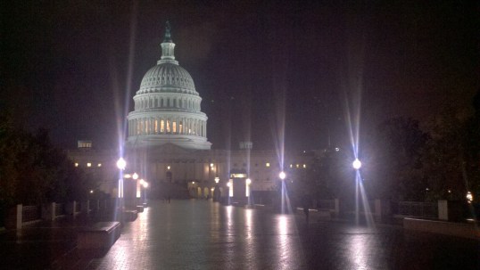 U.S. Capitol on a Rainy Night